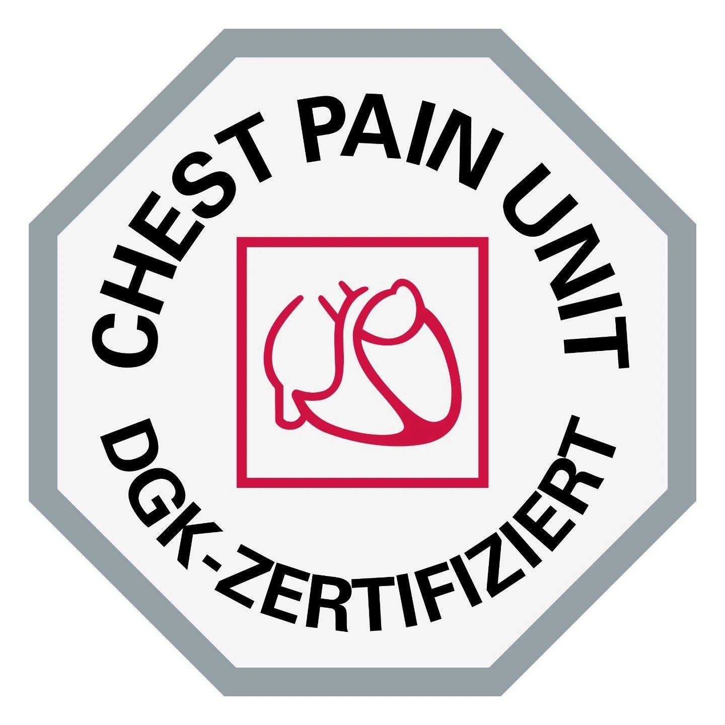 Bild: Zertifikat der Kardiologie als Chest-Pain-Unit